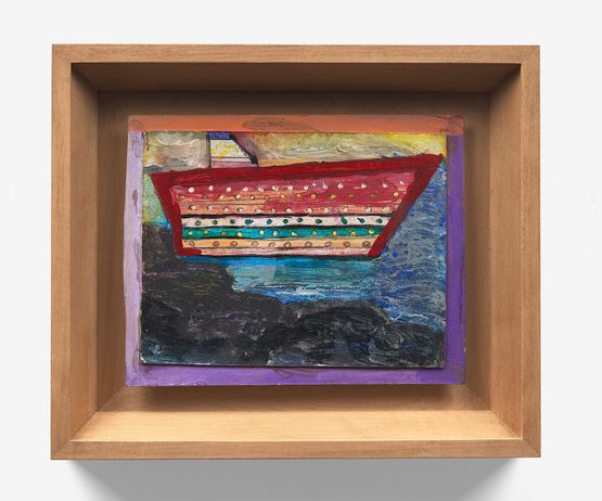 Rainbow Cruise Ship by Frank Walter contemporary artwork Painting