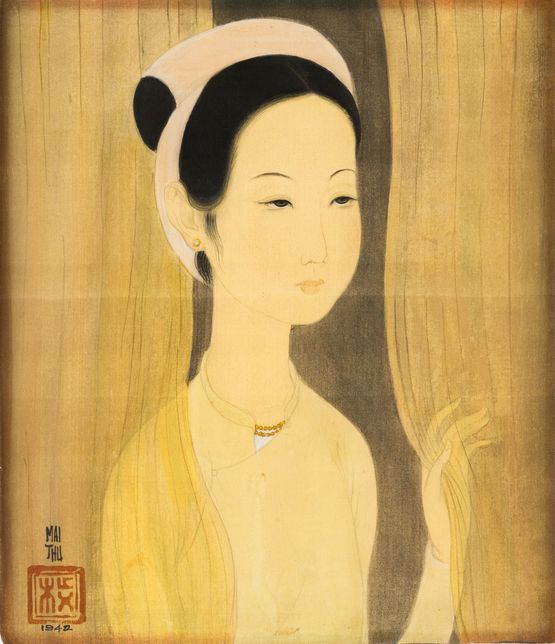Turban blanc by Mai Trung Thu contemporary artwork Painting