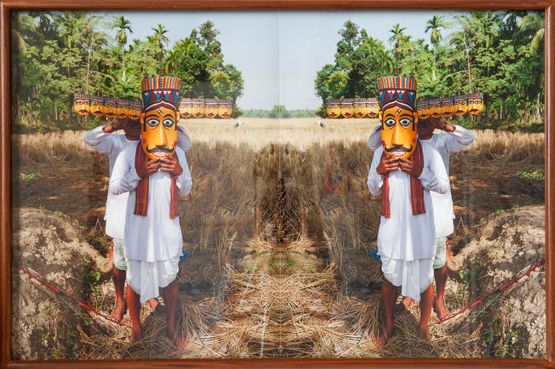 People of Clay Ten-headed Mask by Akshay Mahajan contemporary artwork Works on Paper
