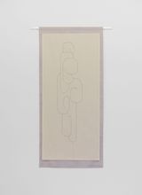 Untitled On Powder Blue Ground by Luca Lee Frei contemporary artwork painting textile