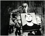 Warhol with Self Portrait and Race Riot by William John Kennedy contemporary artwork photography