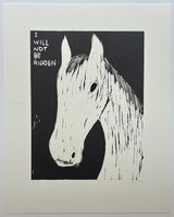 I Will Not Be Ridden by David Shrigley contemporary artwork print