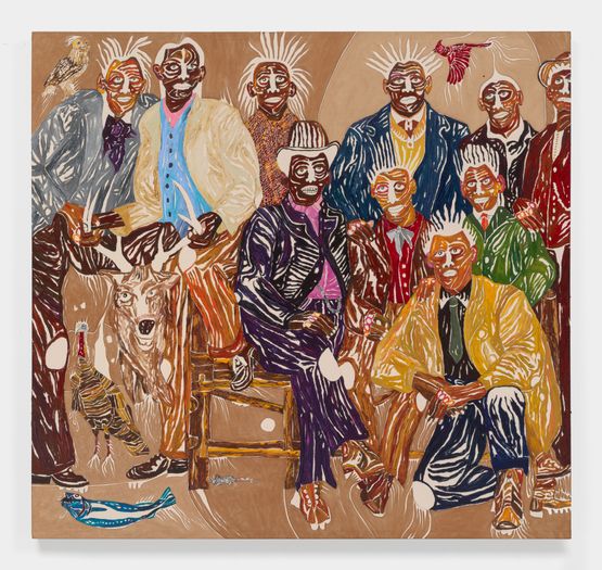 Grandfathers Grandchildren by Chase Hall contemporary artwork Painting