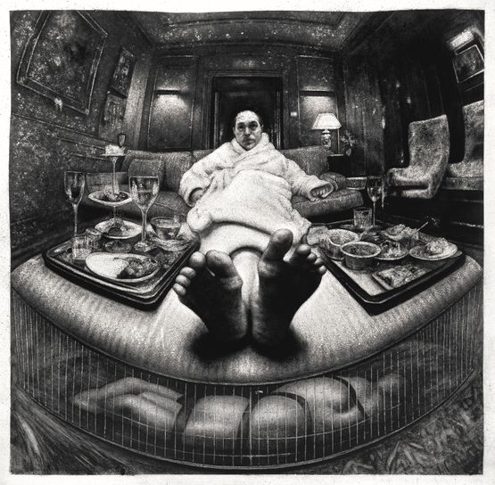 Devour Disempower by Solomon Kammer contemporary artwork Works on Paper
