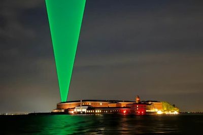 Amid Escalation in the Middle East Venice Light Art Rallies Against War