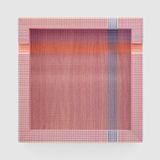 Untitled red and blue recessed by Brian Wills contemporary artwork mixed media