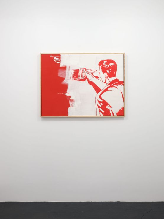 Red Painter by Ian Scott contemporary artwork Painting
