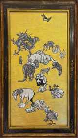 Stranger than Paradise - Black White Gold by Yang Jiechang contemporary artwork painting