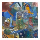 AZBrooklyn Energetic Landscape by Mario Martinez contemporary artwork drawing painting