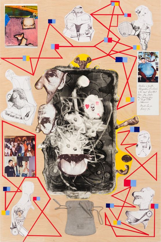 Pussy liked William Burroughs by Gareth Sansom contemporary artwork Painting
