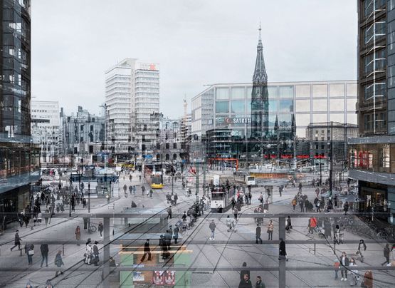 Alexanderplatz Berlin 19462023 by Michael Wesely contemporary artwork Photography