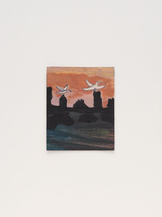 Untitled Castle Rampart Birds by Frank Walter contemporary artwork Painting