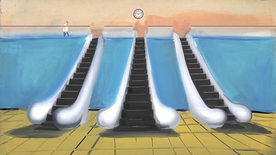 Mr. Time by Tala Madani contemporary artwork Moving Image