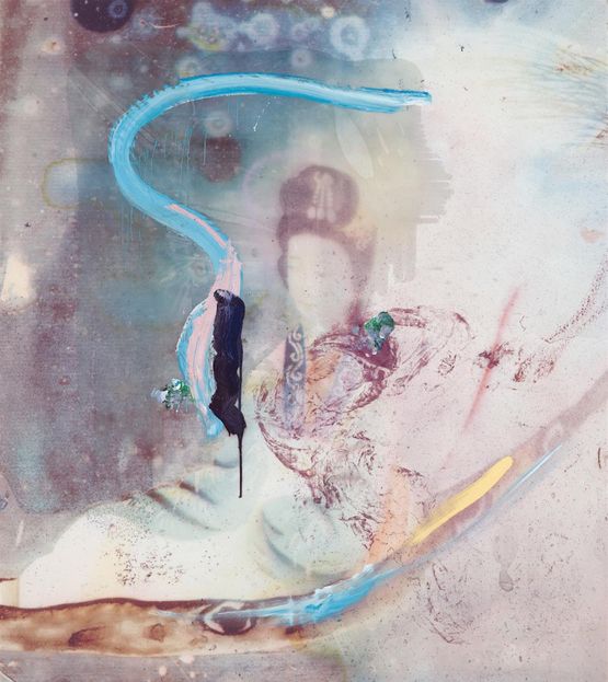Untitled Chinese by Julian Schnabel contemporary artwork Mixed Media