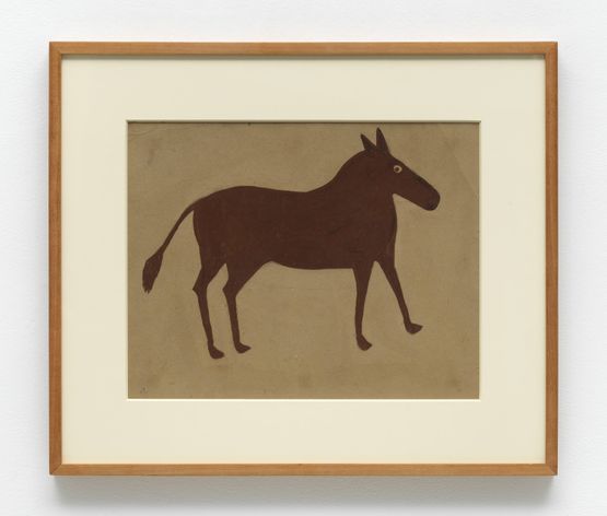 Untitled Brown horse by Bill Traylor contemporary artwork Painting