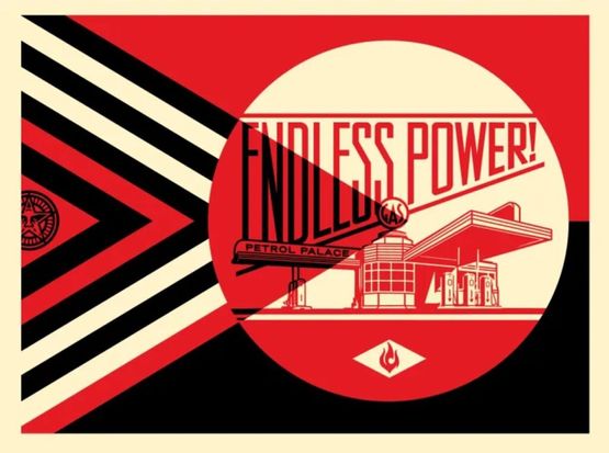 Endless Power Petrol Palace by Shepard Fairey contemporary artwork Works on Paper