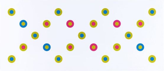 Closed Discs by Bridget Riley contemporary artwork Painting