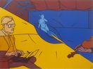 Mnemosine machine a ecrire et violon by Valerio Adami contemporary artwork Painting