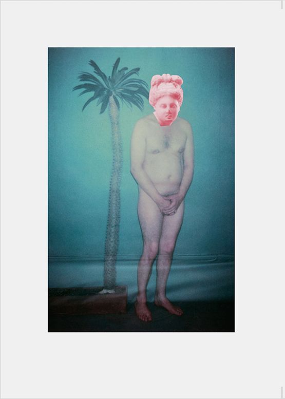 Selfportrait with Palme by Urs Luthi contemporary artwork Photography