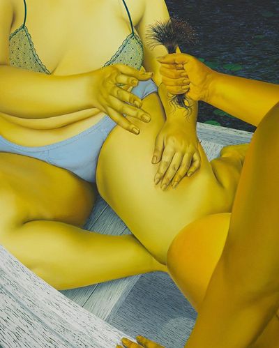Sasha Gordons Bold Canvases Explore Identity at Jeffrey Deitch