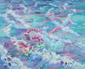 Sea Ribbon by Eguchi Ayane contemporary artwork Painting