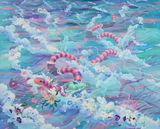 Sea Ribbon by Eguchi Ayane contemporary artwork painting