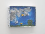 Black hole sunlittle fluffy clouds by Dan Arps contemporary artwork sculpture textile