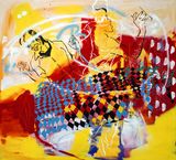 Hat denn die ganze Welt Geburtstag by Memphis Schulze contemporary artwork painting