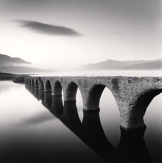 Taushubetsu Bridge Nubakira Hokkaido Japan by Michael Kenna contemporary artwork Photography