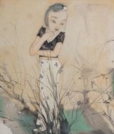 Countryside by Liu Qinghe contemporary artwork drawing painting works on paper