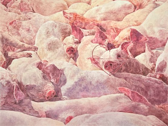 I LOVE U by Rui Cao contemporary artwork Painting