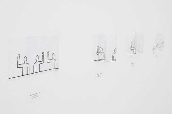 Voters Manifested by Two-dimensional Space and Folding Space by Wang Luyan contemporary artwork Drawing