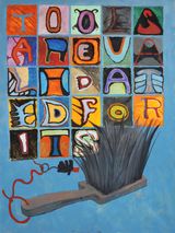 Tools Are Validated Brush with Bear by Kaito Itsuki contemporary artwork painting