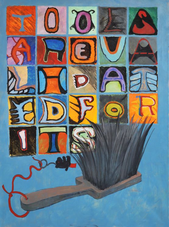Tools Are Validated Brush with Bear by Kaito Itsuki contemporary artwork Painting