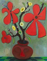 Hibiscus Flowers by Antone Konst contemporary artwork painting