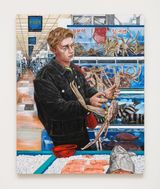 Picking Out Dinner by Hernan Bas contemporary artwork painting
