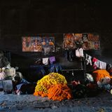 Nature morte au Christ et Hindou Calcutta by Denis Dailleux contemporary artwork photography