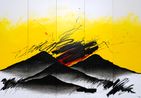 The Sun is Burning by Golnaz Fathi contemporary artwork Painting