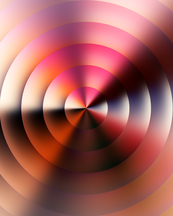 Circle Stripe Study 2 w Radial cones by Zach Lieberman contemporary artwork Print