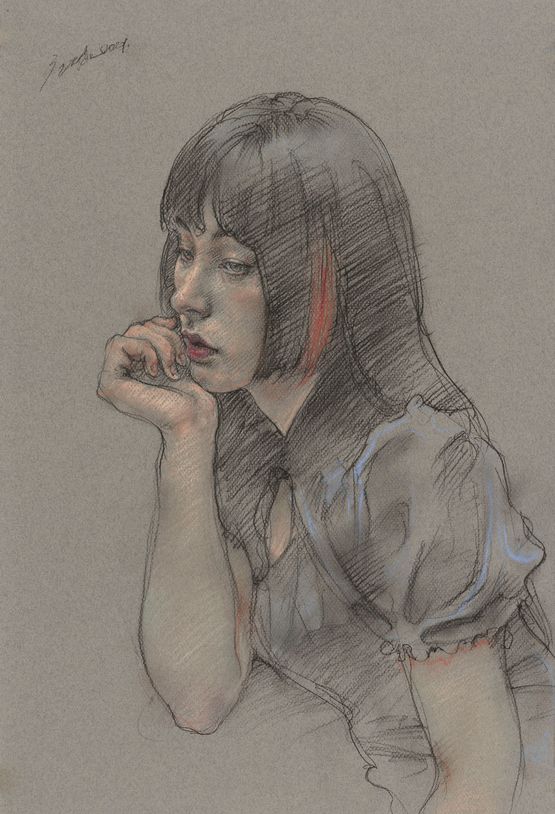 Miss Feng by Pang Maokun contemporary artwork Painting