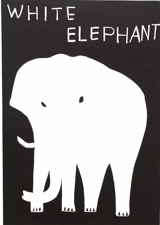 White Elephant by David Shrigley contemporary artwork Print
