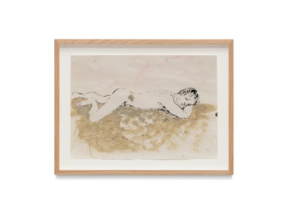 Male nude by Sarah Buckner contemporary artwork Works on Paper