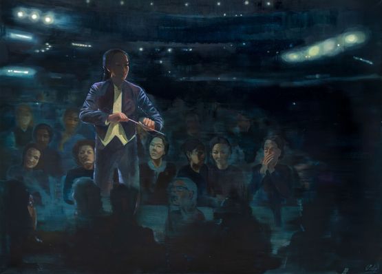 Private Confession Overheard by Cece Philips contemporary artwork Painting