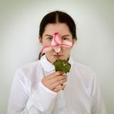 Artist Portrait with a Rose from the series Places of Power by Marina Abramovic contemporary artwork print