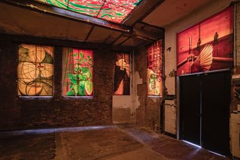 Contemporary art exhibition Lewis Miller Curtains at The Modern Institute Airds Lane United Kingdom