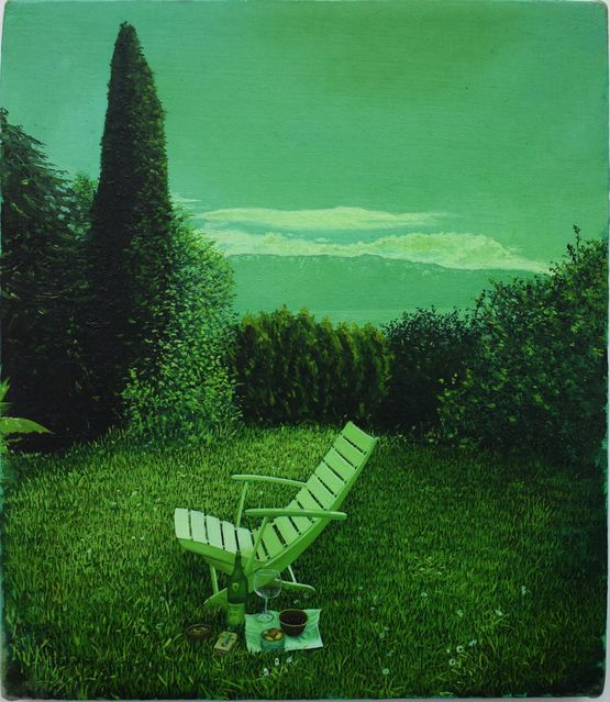 Monday picnic by Adriel Visoto contemporary artwork Painting