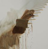 Shit Mom Ascending a Staircase Squares by Tala Madani contemporary artwork painting