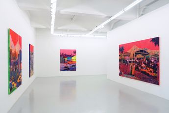 Contemporary art exhibition Zico Albaiquni Nostalgic Utopia at Ames Yavuz Singapore