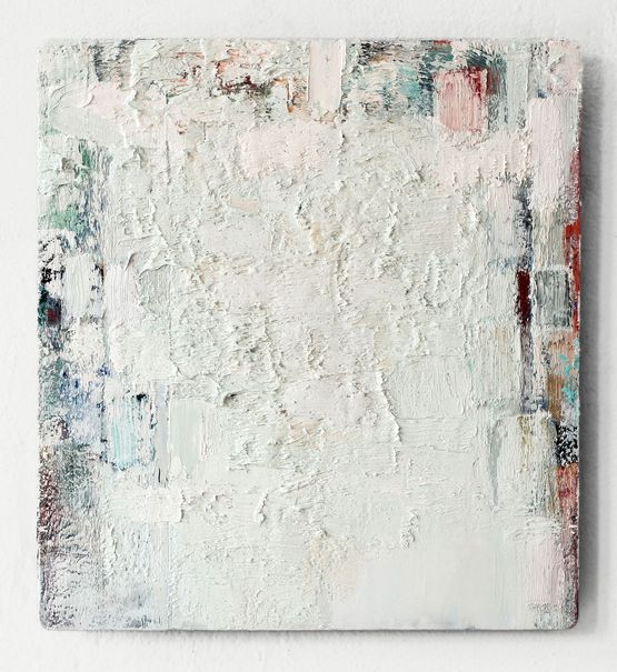 Weiss  Malachit Blau Grun Orange Schwarz - II by Peter Tollens contemporary artwork Painting