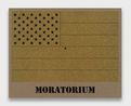 Moratorium Gold Rainbow American Flag for Jasper in the Style of the Artists Boyfriend by Jonathan Horowitz contemporary artwork Works on Paper